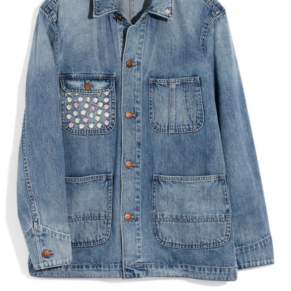 Madewell Denim Embroidered Chore Jacket